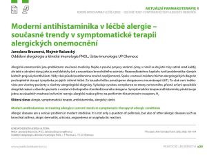 Modern Antihistamines in Treating Allergies: Current Trends in Symptomatic Therapy of Allergic Conditions Allergic Diseases Are a Serious Problem in Modern Medicine