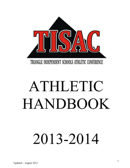 Athletic Handbook 2013-2014