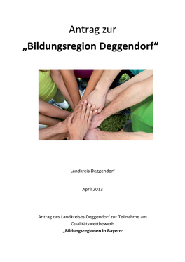 Antrag Zur „Bildungsregion Deggendorf“