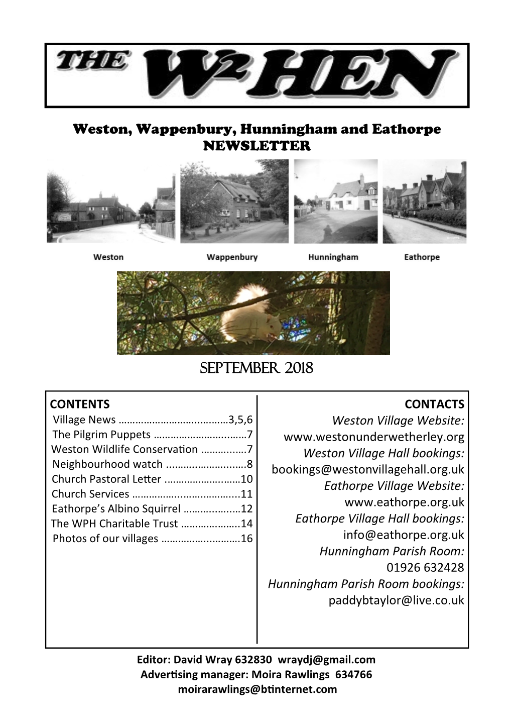 SEPTEMBER 2018 Weston, Wappenbury, Hunningham And