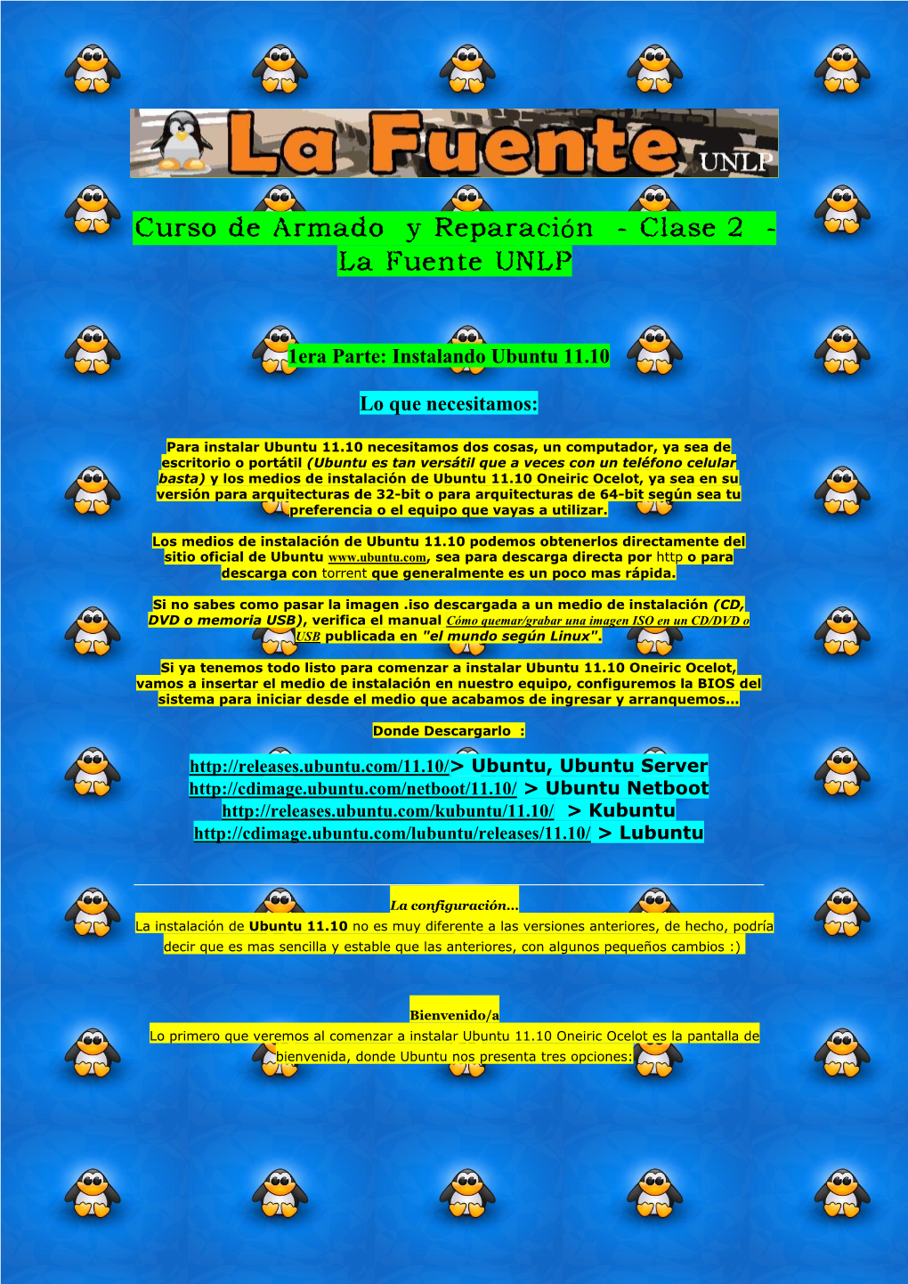 Curso De Armado Y Reparación - Clase 2 - La Fuente UNLP