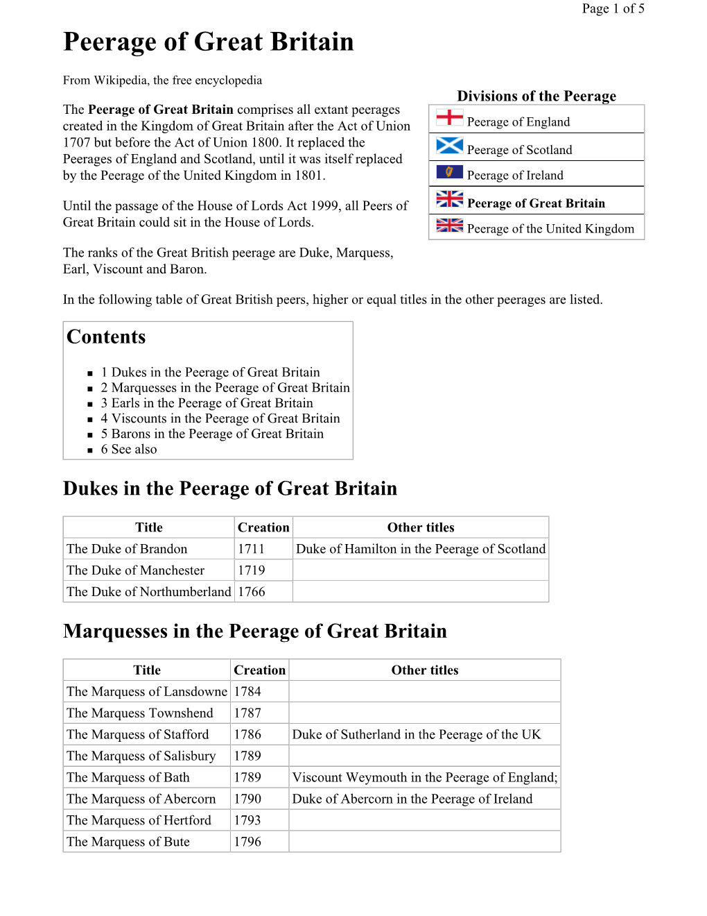 Peerage of Great Britain