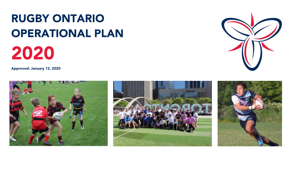 2020 Rugby Ontario Operational Plan