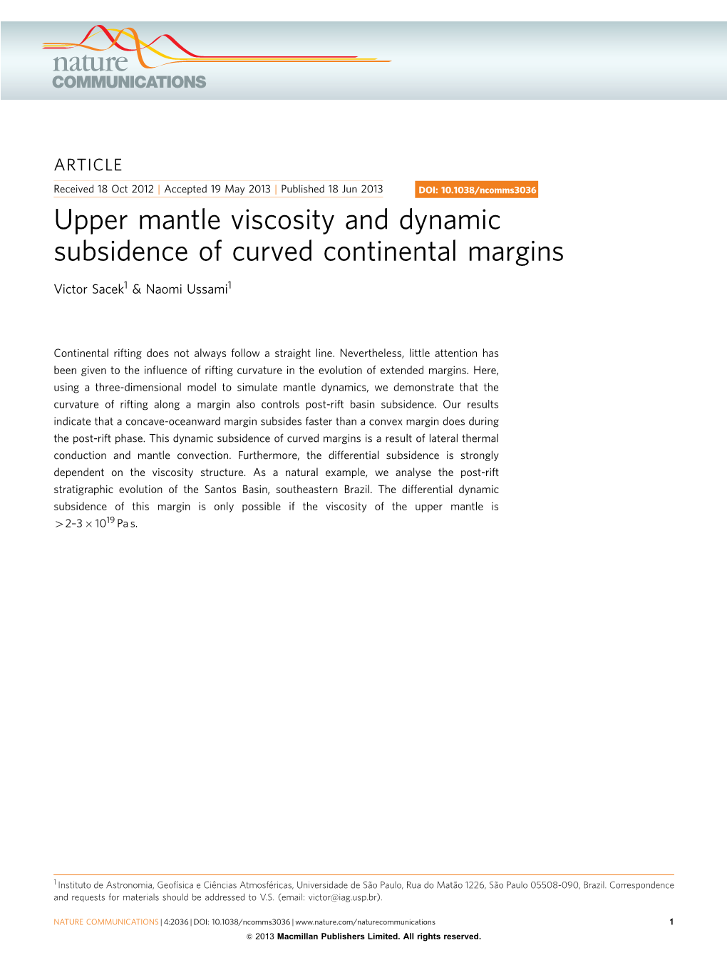 Upper Mantle Viscosity and Dynamic Subsidence of Curved Continental Margins