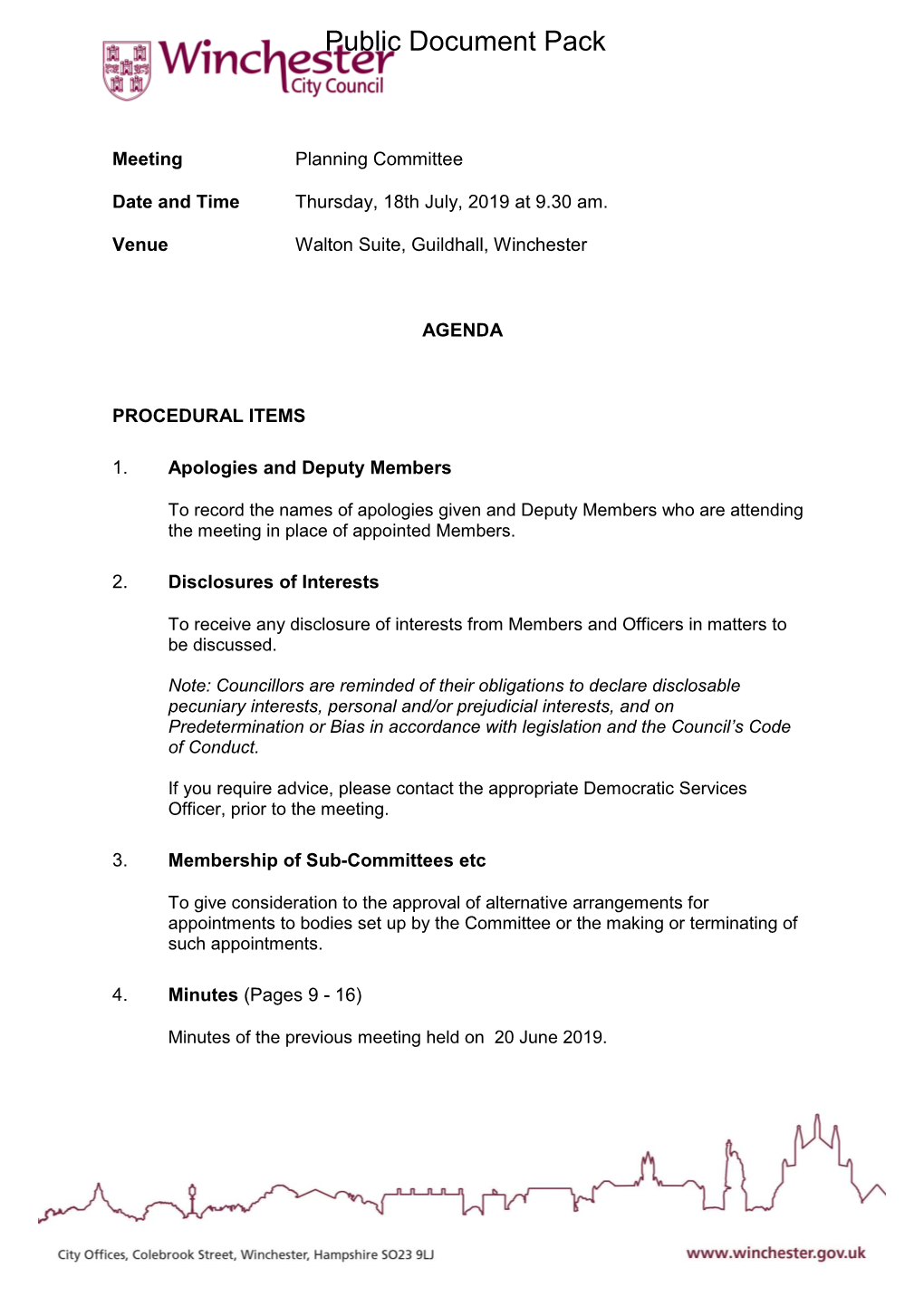 (Public Pack)Agenda Document for Planning Committee, 18/07/2019