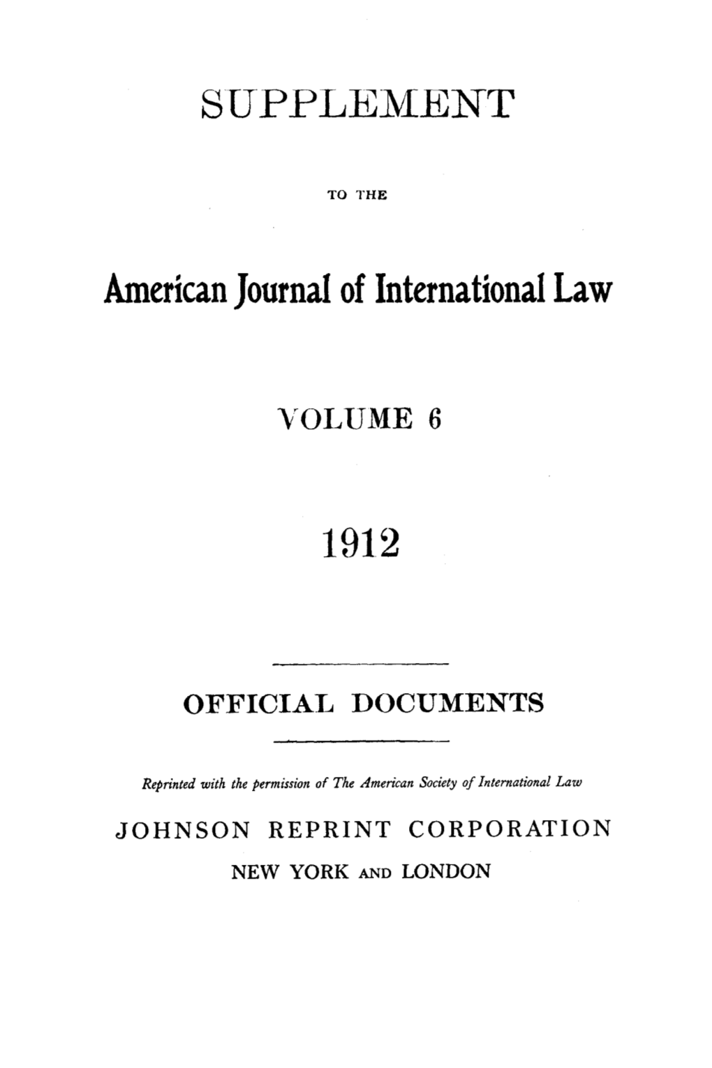 Supplement 1912