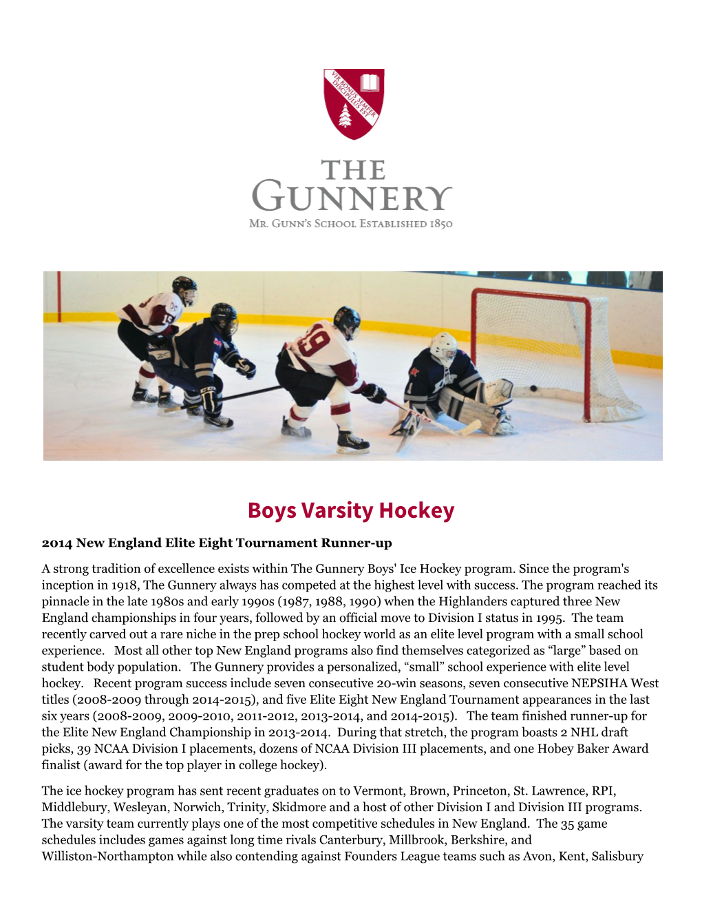 Boys Varsity Hockey