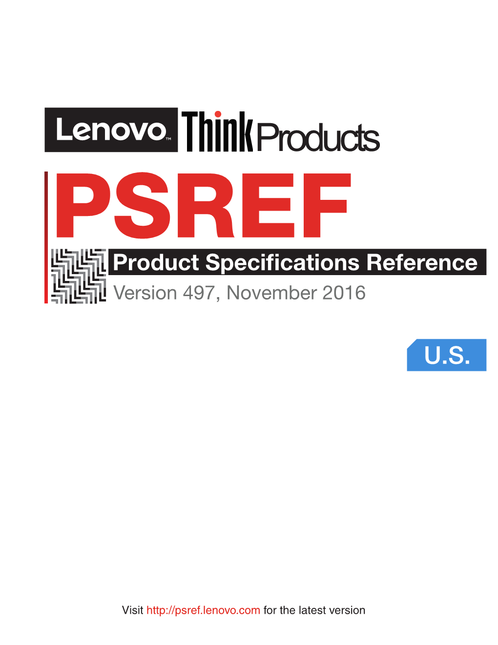 Product Specifications Reference Version 497, November 2016