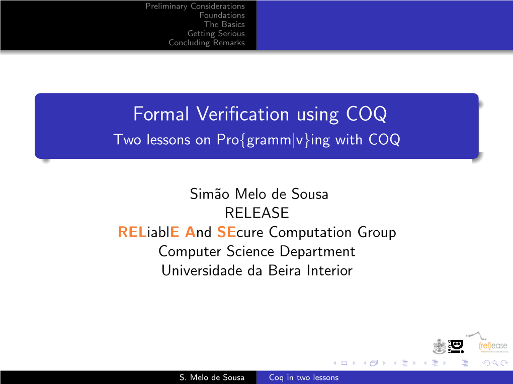 Formal Verification Using