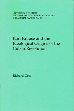 Karl Krause and the Ideological Origins of the Cuban Revolution