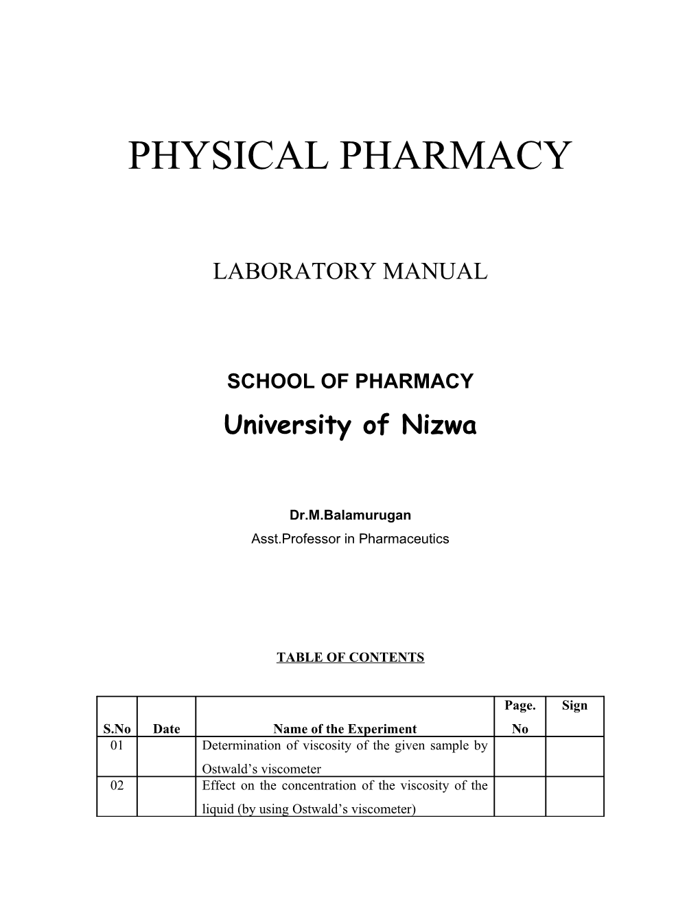 School of Pharmacy