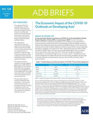 ADB Brief – the Economic Impact of the COVID-19 Outbreak On