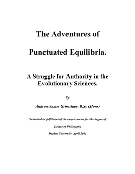 The Story of Punctuated Equilibria