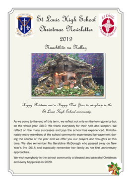 St Louis High School Christmas Newsletter 2019 Nuachtlitir Na Nollag