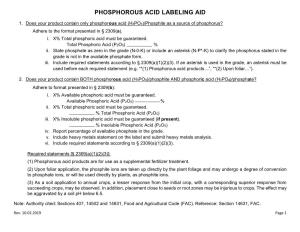 Phosphorous Acid Labeling Aid