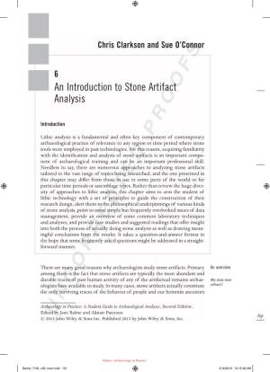 An Introduction to Stone Artifact Analysis