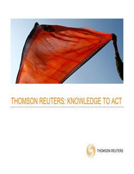 Thomson Reuters: Knowledge To