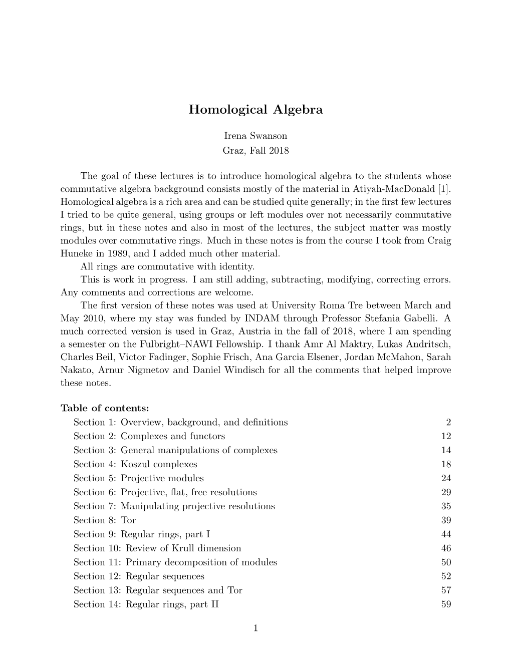 Homological Algebra