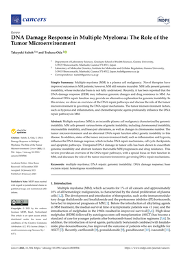 DNA Damage Response in Multiple Myeloma: the Role of the Tumor Microenvironment