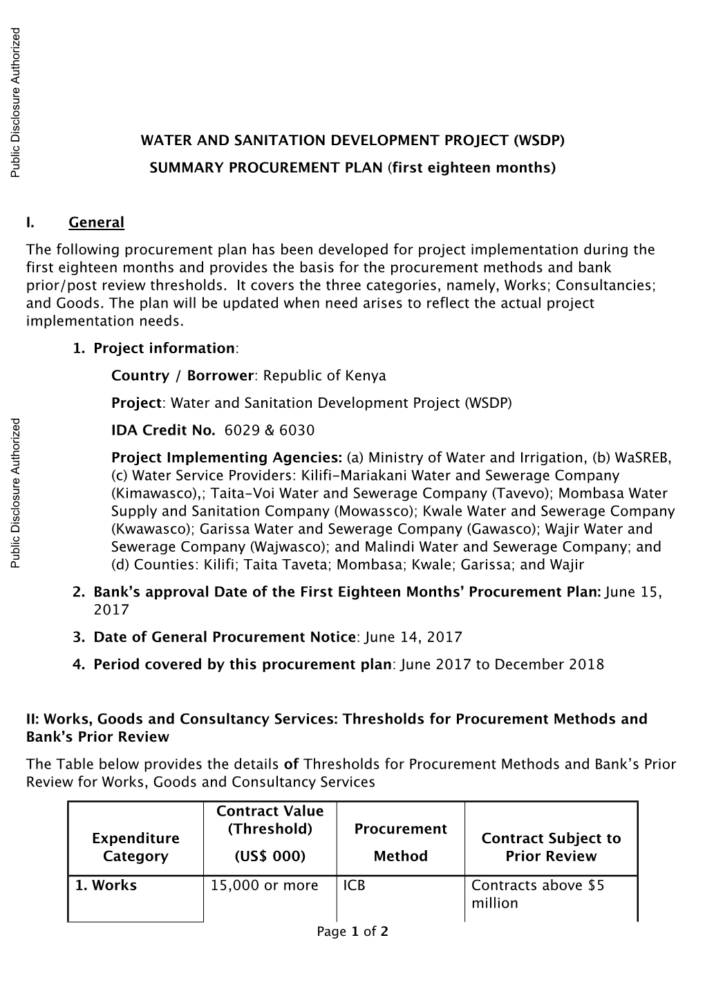 World Bank Document