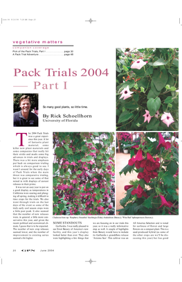 Pack Trials 2004 — Part I