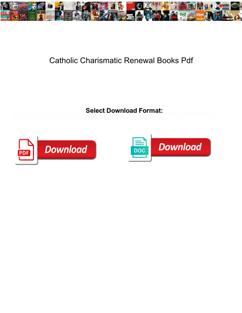 Catholic Charismatic Renewal Books Pdf