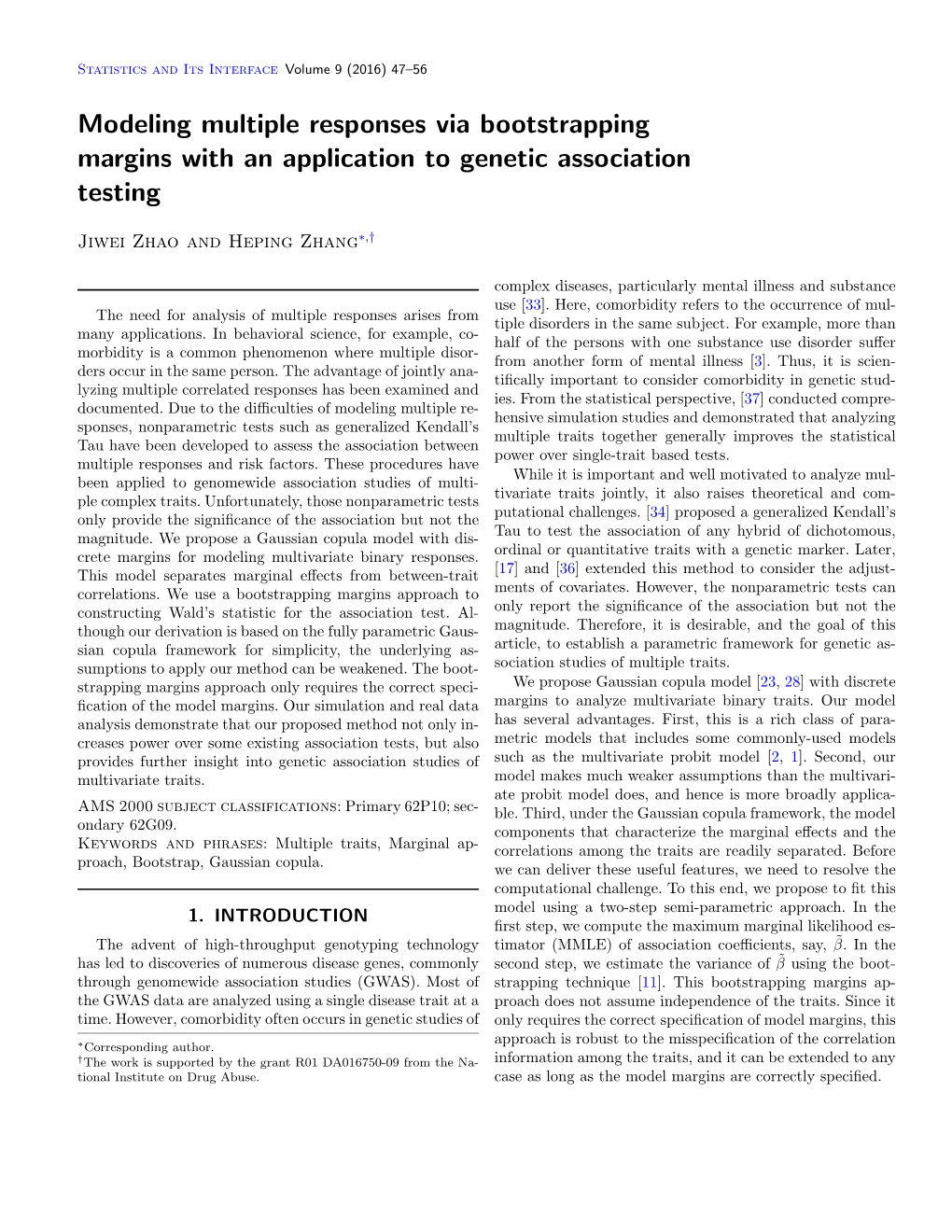 Modeling Multiple Responses Via Bootstrapping Margins with an Application to Genetic Association Testing