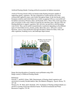 Artificial Floating Islands: Creating Artificial Ecosystems for Habitat Restoration