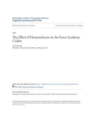 The Effect of Homesickness on Air Force Academy Cadets" (2010)
