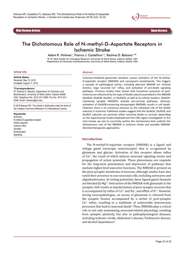 The Dichotomous Role of N-Methyl-D-Aspartate Receptors In