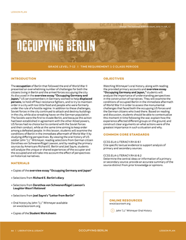 Occupying Berlin