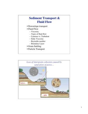 Sediment Transport & Fluid Flow