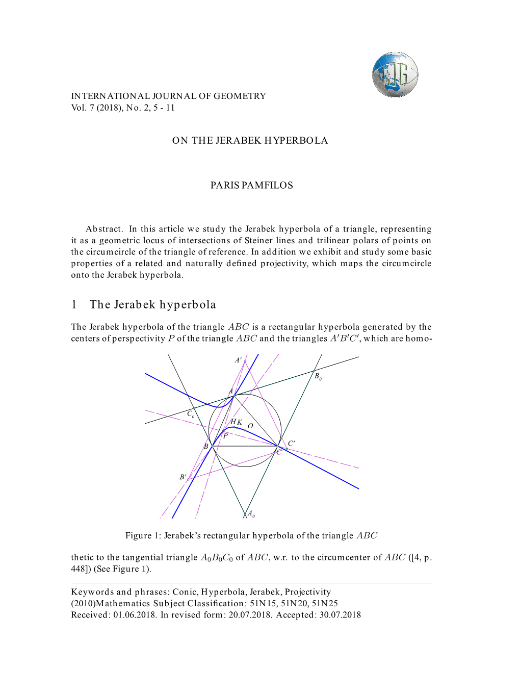 1 the Jerabek Hyperbola