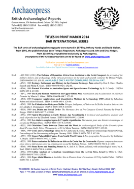 British Archaeological Reports