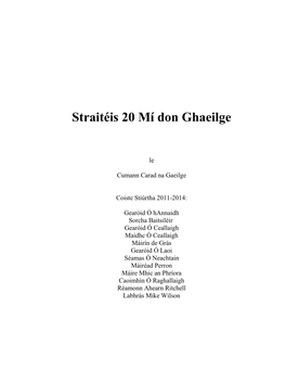 Straitéis 20 Mí Don Ghaeilge