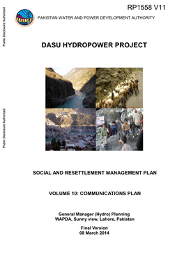 Dasu Hydropower Project Social and Resettlement Management Plan Vol