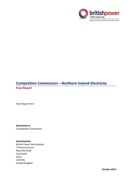 Competition Commission – Northern Ireland Electricity Final Report