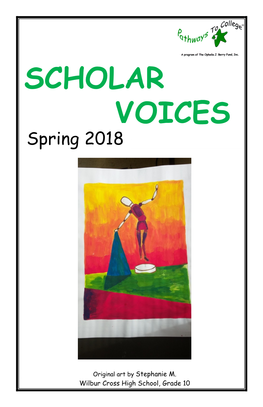 Scholar Voices, the Literary Magazine of Pathways to College