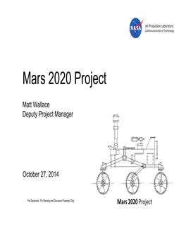 Mars 2020 Project Overview V3 Pptx