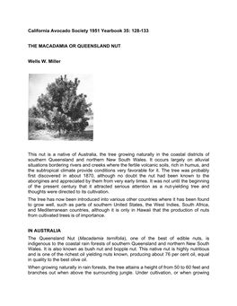 The Macadamia Or Queensland Nut