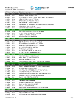 Schedule Quickprint TKRN-FM