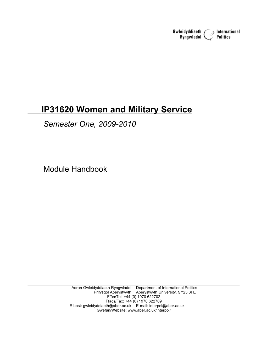 IP31620 Women and Military Service