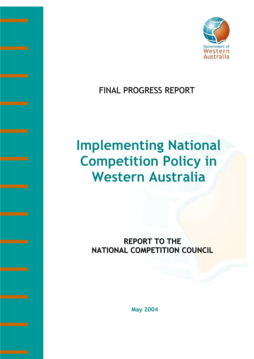 PROGRESS REPORT on Implementing NCP in Western