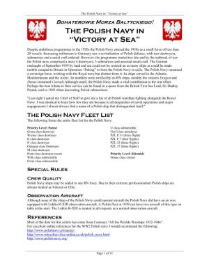The Polish Navy in “Victory at Sea”