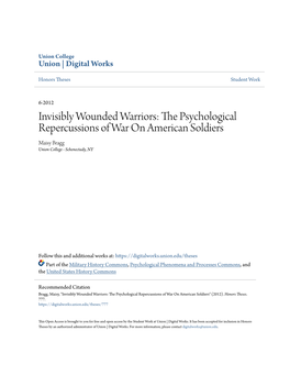 The Psychological Repercussions of War on American Soldiers
