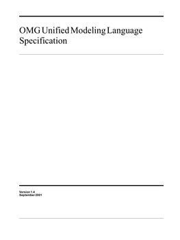 OMG Unified Modeling Language Specification