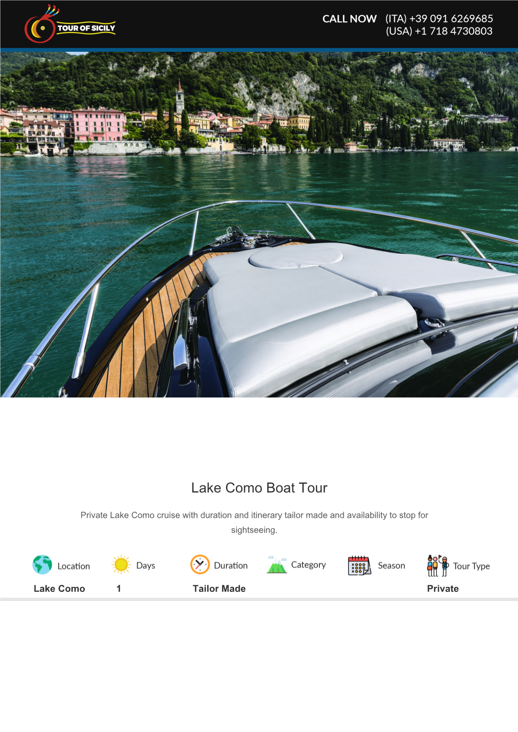 Lake Como Boat Tour