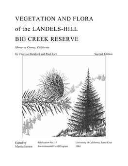 VEGETATION and FLORA of the LANDELS-HILL BIG CREEK RESERVE