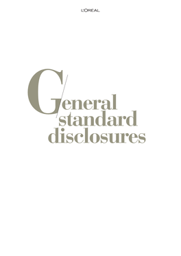 Standard Disclosures Eneral G Standard Disclosures