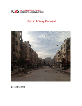 Syria: a Way Forward